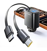 Amazon.co.jp: LISEN 84Wシガーソケット usb c 車 充電器【巻き取り式